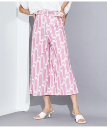 Settimissimo | ITALY ジオメトリック柄 友布ベルト付 クロップドパンツ(その他パンツ)