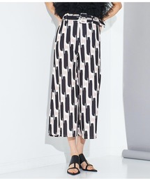 Settimissimo | ITALY ジオメトリック柄 友布ベルト付 クロップドパンツ(その他パンツ)