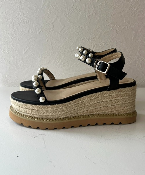 prose verse（プロズヴェール）の「ジュート厚底パールサンダル（サンダル・レディース・ブラック/ブラック系その他・SMALL/MEDIUM/LARGE/X-LARGE）」の9枚目の写真