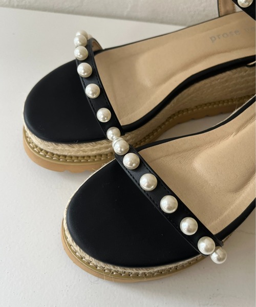 prose verse（プロズヴェール）の「ジュート厚底パールサンダル（サンダル・レディース・ブラック/ブラック系その他・SMALL/MEDIUM/LARGE/X-LARGE）」の12枚目の写真