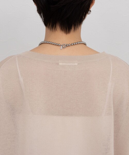 NOLLEY’S（ノーリーズ）の「《手洗い可能》ドライ天竺5分袖プルオーバーニット（ニット/セーター・レディース・ベージュ/ブラック/ピンク・FREE）」の11枚目の写真