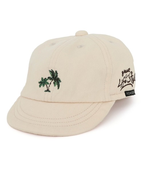 F.O.KIDS（エフオーキッズ）の「F.O.KIDS/エフオーキッズ 刺繍 キャップ（キャップ・キッズ・ブルー/カーキ/キナリ/ブルー系・50/54）」の2枚目の写真