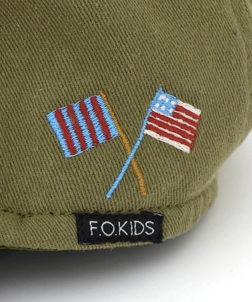 F.O.KIDS（エフオーキッズ）の「F.O.KIDS/エフオーキッズ 刺繍 キャップ（キャップ・キッズ・ブルー/カーキ/キナリ/ブルー系・50/54）」の9枚目の写真