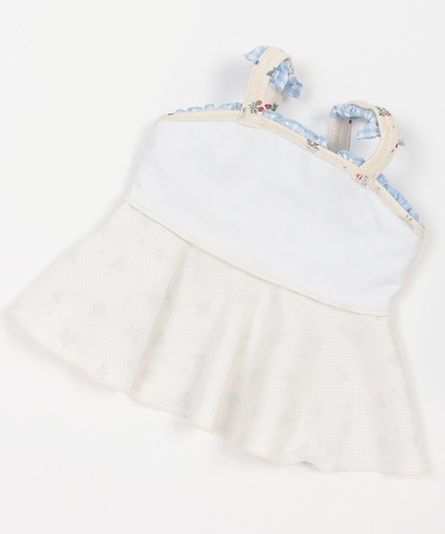 petit main(プティマイン)の「【SWIM】小花柄タンキニ(水着・キッズ・ライトピンク/アイボリー・90cm/80cm/130cm/120cm/110cm/100cm)」の8枚目の写真