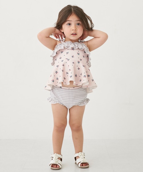 petit main(プティマイン)の「【SWIM】小花柄タンキニ(水着・キッズ・ライトピンク/アイボリー・90cm/80cm/130cm/120cm/110cm/100cm)」の20枚目の写真