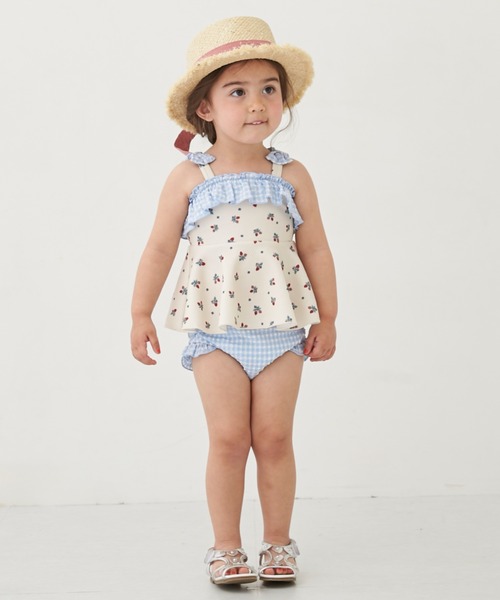 petit main(プティマイン)の「【SWIM】小花柄タンキニ(水着・キッズ・ライトピンク/アイボリー・90cm/80cm/130cm/120cm/110cm/100cm)」の14枚目の写真