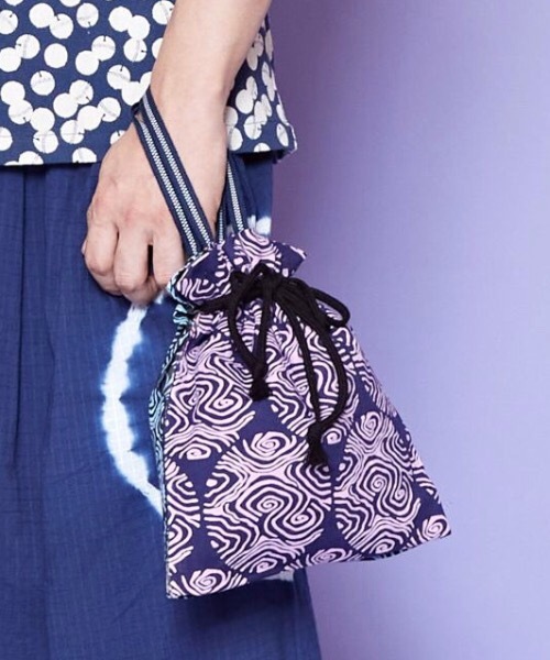 カヤ(カヤ)の「【カヤ】小紋手拭 巾着バッグ(ハンドバッグ・レディース・その他1/その他2/その他3・FREE)」の2枚目の写真