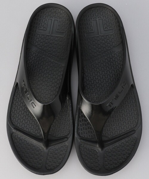 TELIC（テリック）の「TELIC/テリック W-FLIP FLOP/フリップ フロップ/リカバリーサンダル トングタイプ（サンダル・メンズ・ブラック・26.0cm/28.0cm/27.0cm）」の2枚目の写真