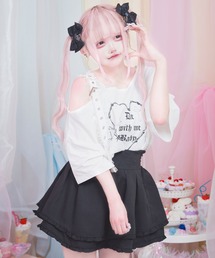 Hauls はうるず えちショルフリルトップス　オーバーサイズ　Tシャツ Hauls（ハウルズ）の「えちショルフリルトップス（Tシャツ