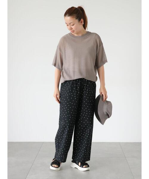 Lugnoncure（ルノンキュール）の「◎前後2WAYシアーロゴニット（ニット/セーター・レディース・ブルー/グレー/ベージュ・F）」の8枚目の写真