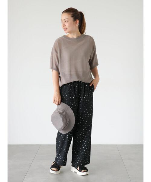 Lugnoncure（ルノンキュール）の「◎前後2WAYシアーロゴニット（ニット/セーター・レディース・ブルー/グレー/ベージュ・F）」の7枚目の写真