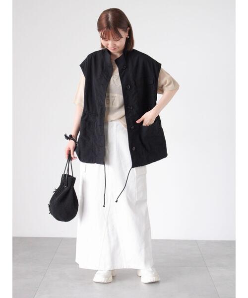 Lugnoncure（ルノンキュール）の「◎前後2WAYシアーロゴニット（ニット/セーター・レディース・ブルー/グレー/ベージュ・F）」の4枚目の写真