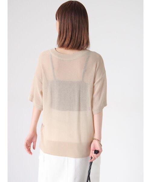 Lugnoncure（ルノンキュール）の「◎前後2WAYシアーロゴニット（ニット/セーター・レディース・ブルー/グレー/ベージュ・F）」の15枚目の写真