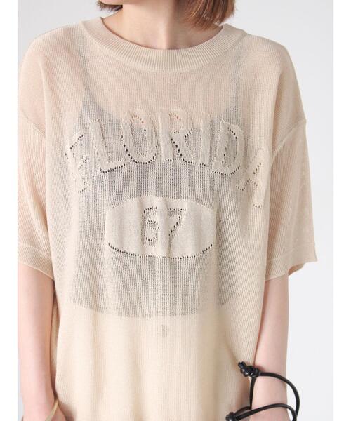 Lugnoncure（ルノンキュール）の「◎前後2WAYシアーロゴニット（ニット/セーター・レディース・ブルー/グレー/ベージュ・F）」の14枚目の写真