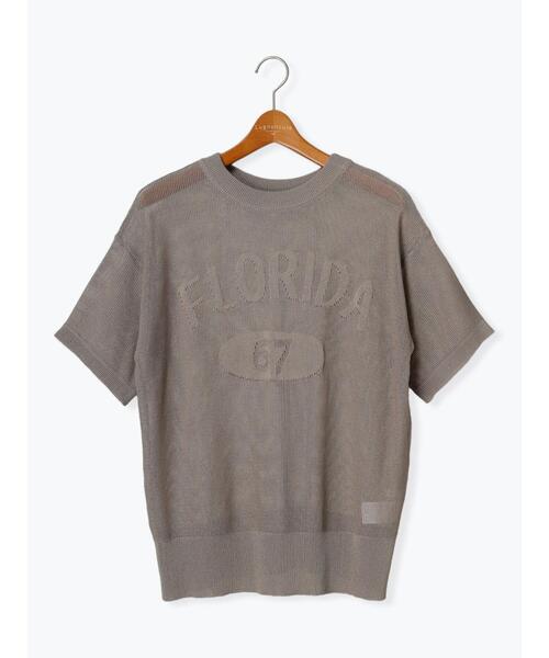 Lugnoncure（ルノンキュール）の「◎前後2WAYシアーロゴニット（ニット/セーター・レディース・ブルー/グレー/ベージュ・F）」の12枚目の写真