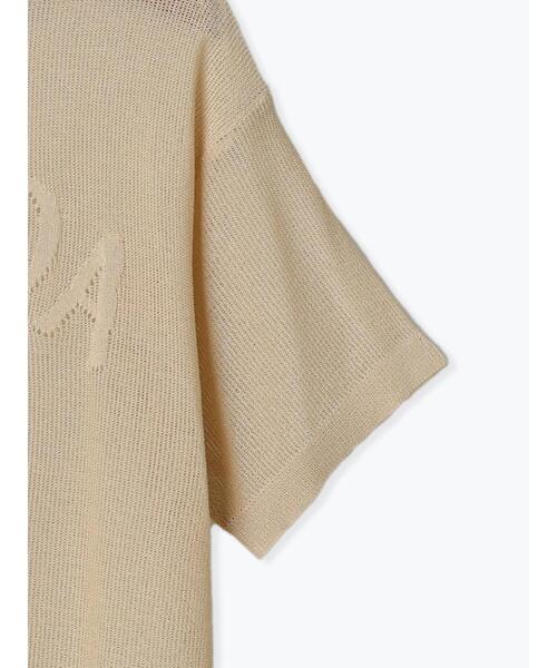 Lugnoncure（ルノンキュール）の「◎前後2WAYシアーロゴニット（ニット/セーター・レディース・ブルー/グレー/ベージュ・F）」の22枚目の写真