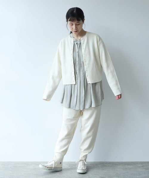 yuni ユニ 綿ニットパンツ ホワイト yuni ユニ 綿ニットパンツ ホワイト