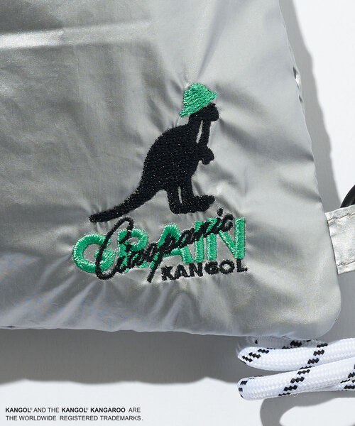 KANGOL(カンゴール)の「【KANGOL×CIAOPANIC×GRAIN】ナイロンショルダー巾着バッグ(ショルダーバッグ・レディース・シルバー・FREE)」の2枚目の写真