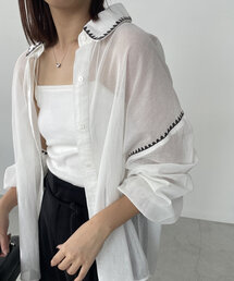 CAPRICIEUX LE'MAGE | 刺繍メッシュシャツ(シャツ/ブラウス)