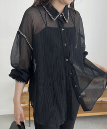 CAPRICIEUX LE'MAGE | 刺繍メッシュシャツ(シャツ/ブラウス)