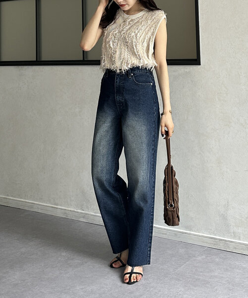 Thevon（ゼボン）の「オーバーダイデニム（デニムパンツ・レディース・ブルー/ブラック・S/M）」の13枚目の写真