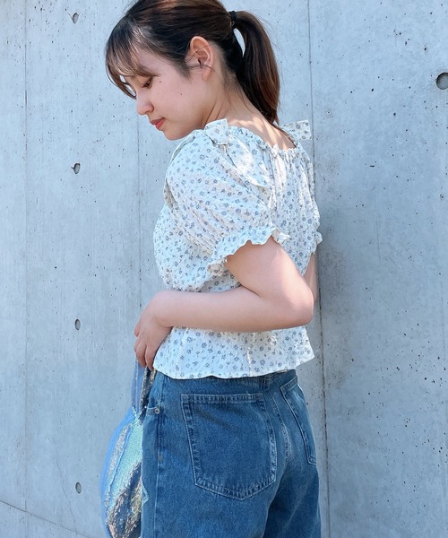 AS KNOW AS plus(アズノゥアズプラス)の「◎肩リボンオフショル半袖ブラウス(シャツ/ブラウス・レディース・グリーン系/ピンク系/ホワイト系・FREE)」の21枚目の写真