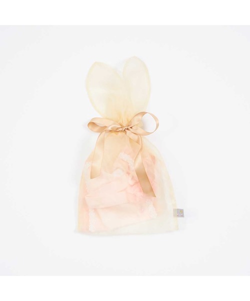 KP（ケーピー）の「うさ耳ギフト袋付きヘアバンド＆スタイセット（スタイ/よだれかけ・キッズ・ピンク・FREE）」の6枚目の写真