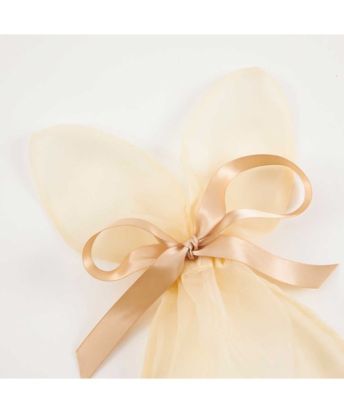 KP（ケーピー）の「うさ耳ギフト袋付きヘアバンド＆スタイセット（スタイ/よだれかけ・キッズ・ピンク・FREE）」の7枚目の写真