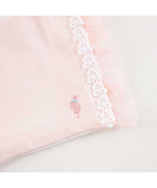 KP（ケーピー）の「うさ耳ギフト袋付きヘアバンド＆スタイセット（スタイ/よだれかけ・キッズ・ピンク・FREE）」の3枚目の写真