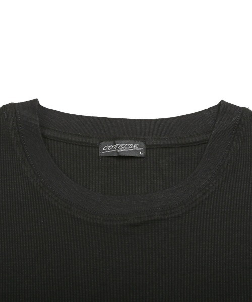 LUXSTYLE(ラグスタイル)の「ワッフルノースリーブTシャツ(Tシャツ/カットソー・メンズ・ホワイト/ブラック・XL/L/M)」の14枚目の写真