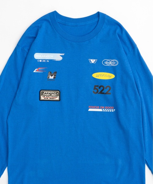 tシャツ Sponsor Logo Print Long Sleeve T-shirt/スポンサーロゴロンTEE「MAISON SPECIAL/メゾン SALE】Sponsor Logo Print Long Sleeve T-shirt