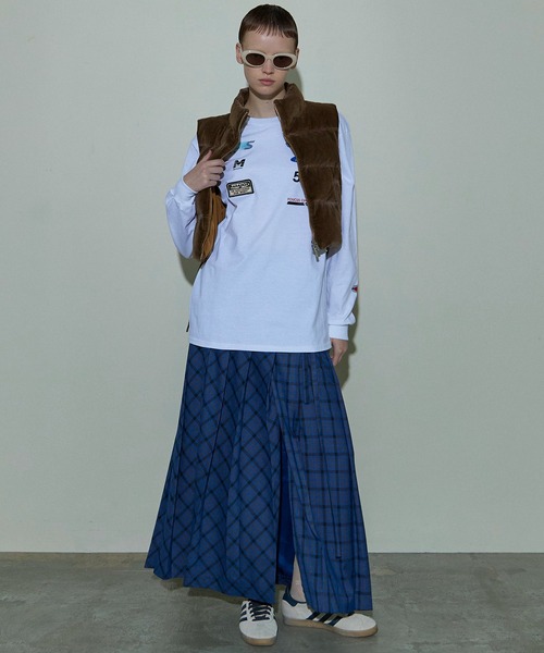 MAISON SPECIAL（メゾンスペシャル）の「Sponsor Logo Print Long Sleeve T-shirt/スポンサーロゴロンTEE【MAISON SPECIAL/メゾンスペシャル】（Tシャツ/カットソー・レディース・ブルー/ブラック/ホワイト・FREE）」の6枚目の写真