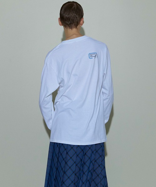 MAISON SPECIAL（メゾンスペシャル）の「Sponsor Logo Print Long Sleeve T-shirt/スポンサーロゴロンTEE【MAISON SPECIAL/メゾンスペシャル】（Tシャツ/カットソー・レディース・ブルー/ブラック/ホワイト・FREE）」の12枚目の写真