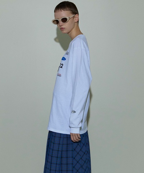 MAISON SPECIAL（メゾンスペシャル）の「Sponsor Logo Print Long Sleeve T-shirt/スポンサーロゴロンTEE【MAISON SPECIAL/メゾンスペシャル】（Tシャツ/カットソー・レディース・ブルー/ブラック/ホワイト・FREE）」の11枚目の写真