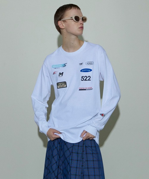 MAISON SPECIAL（メゾンスペシャル）の「Sponsor Logo Print Long Sleeve T-shirt/スポンサーロゴロンTEE【MAISON SPECIAL/メゾンスペシャル】（Tシャツ/カットソー・レディース・ブルー/ブラック/ホワイト・FREE）」の10枚目の写真