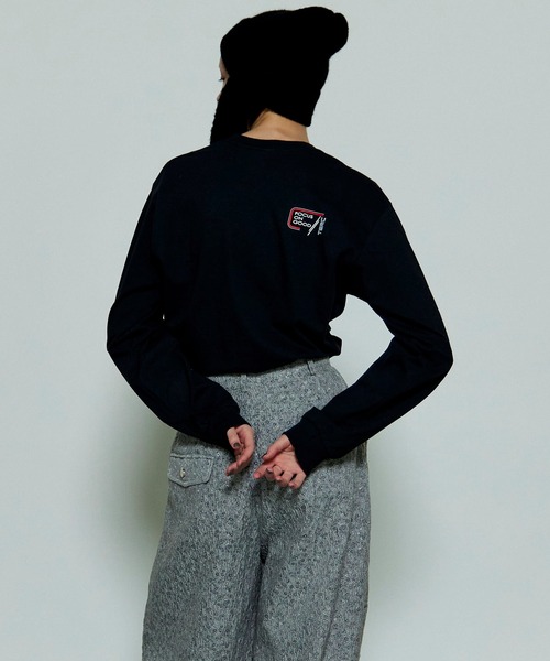 Sponsor Logo Print Long Sleeve T-shirt/スポンサーロゴロンTEE