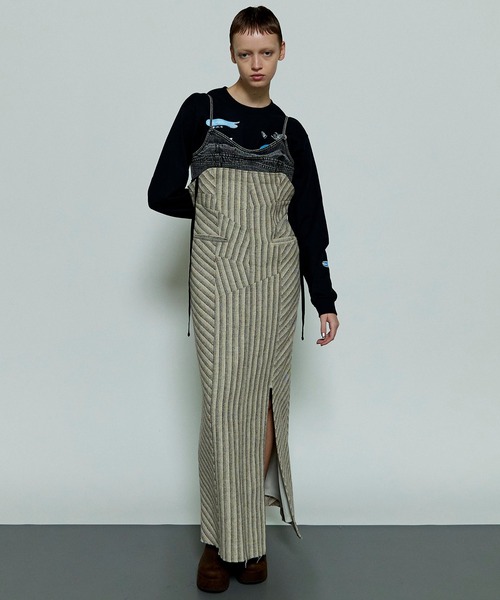 MAISON SPECIAL（メゾンスペシャル）の「Sponsor Logo Print Long Sleeve T-shirt/スポンサーロゴロンTEE【MAISON SPECIAL/メゾンスペシャル】（Tシャツ/カットソー・レディース・ブルー/ブラック/ホワイト・FREE）」の5枚目の写真