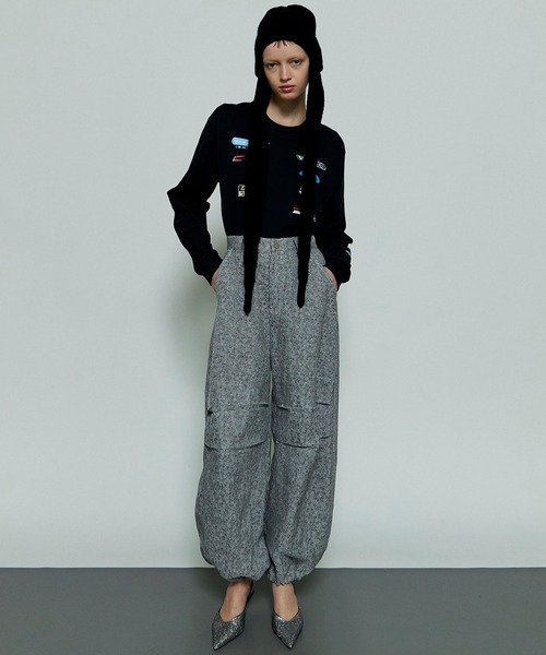 MAISON SPECIAL（メゾンスペシャル）の「Sponsor Logo Print Long Sleeve T-shirt/スポンサーロゴロンTEE【MAISON SPECIAL/メゾンスペシャル】（Tシャツ/カットソー・レディース・ブルー/ブラック/ホワイト・FREE）」の4枚目の写真