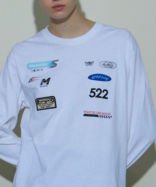 tシャツ Sponsor Logo Print Long Sleeve T-shirt/スポンサーロゴロンTEE「MAISON SPECIAL/メゾン Sponsor Logo Print Long Sleeve T-shirt/スポンサーロゴロンTEE