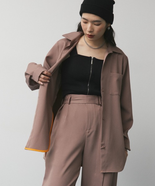 Solace（ソレイス）の「スクエアカットジップトップス（タンクトップ・レディース・ブラック/ホワイト・FREE）」の15枚目の写真