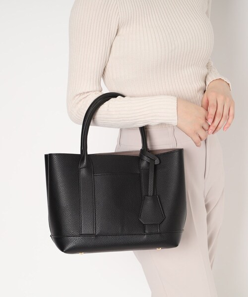 ESPERANZA(エスペランサ)の「\収納上手になれる/2WAYショルダー仕切り付合皮トート(ショルダーバッグ・レディース・グレー/こしょう色系/ブラック・FREE)」の19枚目の写真