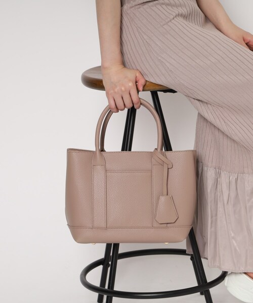 ESPERANZA(エスペランサ)の「\収納上手になれる/2WAYショルダー仕切り付合皮トート(ショルダーバッグ・レディース・グレー/こしょう色系/ブラック・FREE)」の13枚目の写真