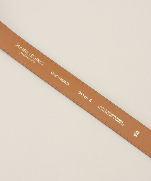 IENA（イエナ）の「MAISON BOINET/メゾンボワネ LETHER BELT ベルト 94146G（ベルト・レディース・ブラック/カーキ・85/80）」の8枚目の写真