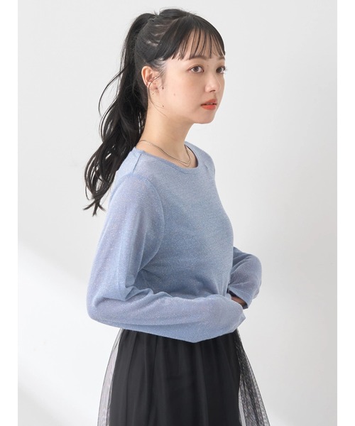 earth music&ecology（アースミュージックアンドエコロジー）の「ラメシアープルオーバー（インナーウェア/肌着・レディース・シルバー/ブルー/ブラック/ゴールド・S/M）」の7枚目の写真