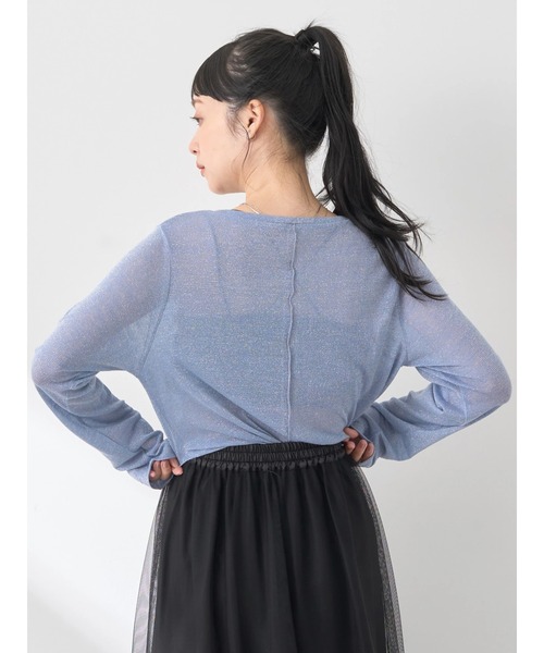 earth music&ecology（アースミュージックアンドエコロジー）の「ラメシアープルオーバー（インナーウェア/肌着・レディース・シルバー/ブルー/ブラック/ゴールド・S/M）」の8枚目の写真