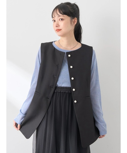 earth music&ecology（アースミュージックアンドエコロジー）の「ラメシアープルオーバー（インナーウェア/肌着・レディース・シルバー/ブルー/ブラック/ゴールド・S/M）」の9枚目の写真