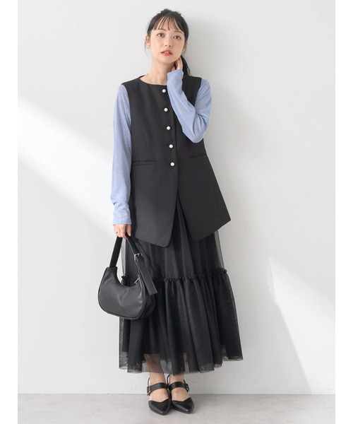 earth music&ecology（アースミュージックアンドエコロジー）の「ラメシアープルオーバー（インナーウェア/肌着・レディース・シルバー/ブルー/ブラック/ゴールド・S/M）」の11枚目の写真