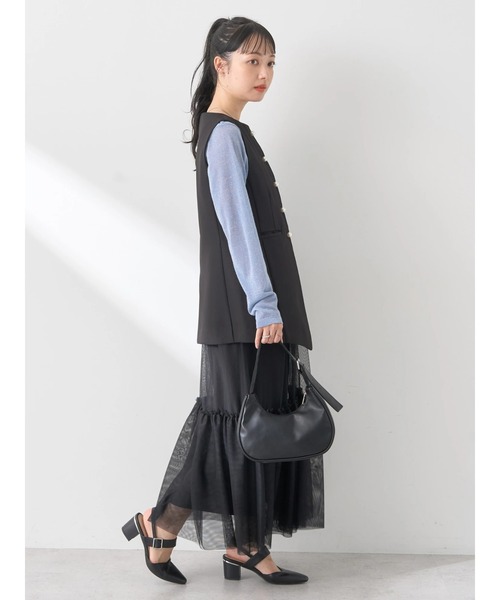 earth music&ecology（アースミュージックアンドエコロジー）の「ラメシアープルオーバー（インナーウェア/肌着・レディース・シルバー/ブルー/ブラック/ゴールド・S/M）」の12枚目の写真