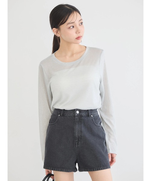 earth music&ecology（アースミュージックアンドエコロジー）の「ラメシアープルオーバー（インナーウェア/肌着・レディース・シルバー/ブルー/ブラック/ゴールド・S/M）」の14枚目の写真