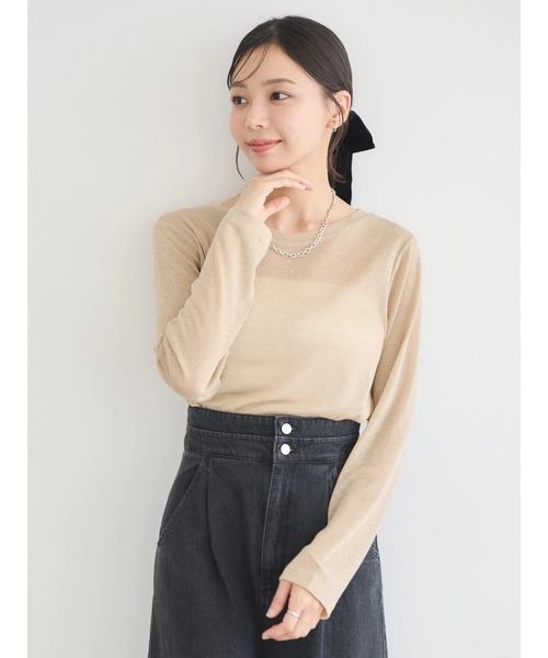 earth music&ecology（アースミュージックアンドエコロジー）の「ラメシアープルオーバー（インナーウェア/肌着・レディース・シルバー/ブルー/ブラック/ゴールド・S/M）」の19枚目の写真